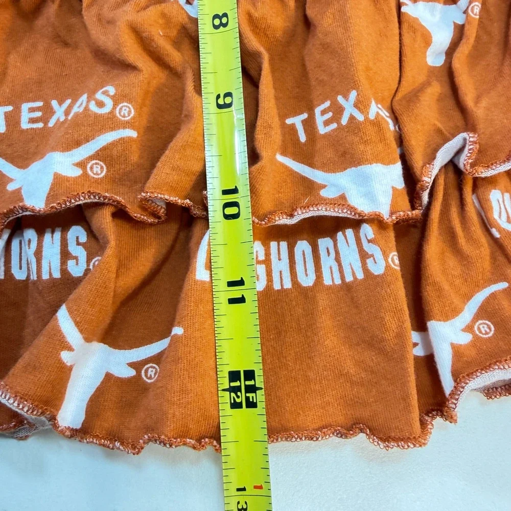 Texas Longhorns Sara Lynn Togs Ruffle Skirt Girls 6X Burnt Orange NCAA Tiered